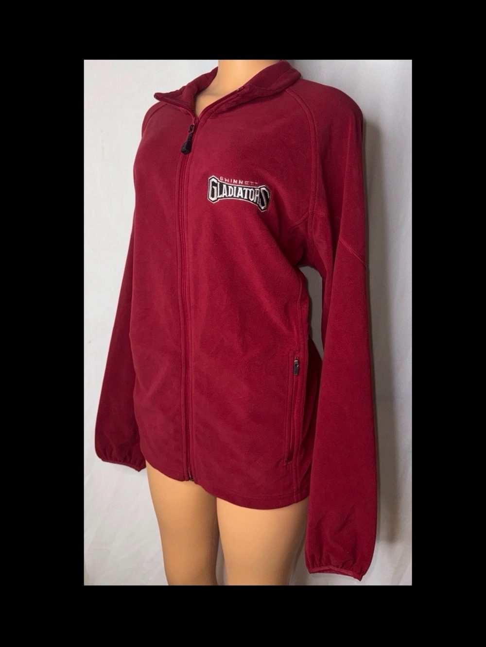 Gwinnett gladiators Full-Zip Fleece Jacket - Burgundy